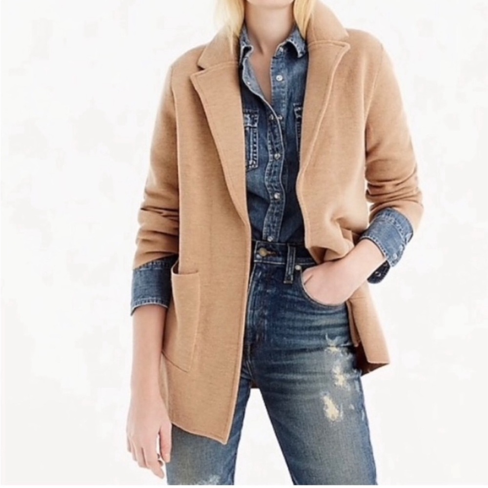 J.Crew Open Front Sweater Blazer - Camel Size XS